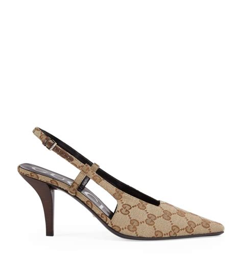 gucci high heels braun|Gucci slingback heels.